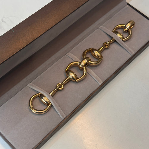 18ct Yellow Gold Gucci Horsebit Bracelet