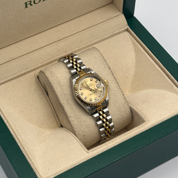 Rolex 26mm Oyster Perpetual Stainless Steel And Yellow Gold