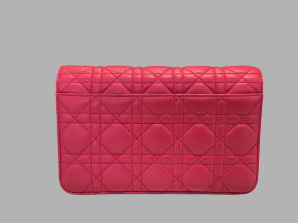 Christian Dior Fuchsia Cannage Quilted Lambskin Leather Miss Dior