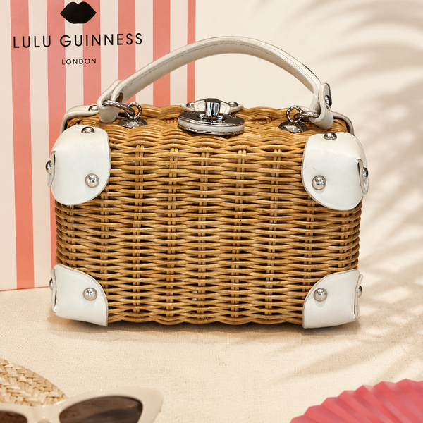 Lulu Guinness Wicker Basket Top Handel Handbag – Elite HNW - High
