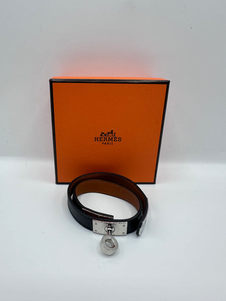 アクセサリー HERMES Leather Blacelet Black Archive F6AA3520-2038-4868-9117-