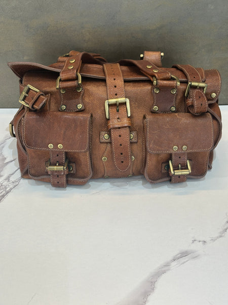 Mulberry 2way クロコ型押し 3室 ビジネスバッグ ブラウン Mulberry 2way クロコ型押し 3室 ビジネスバッグ ブラウン Mulberry