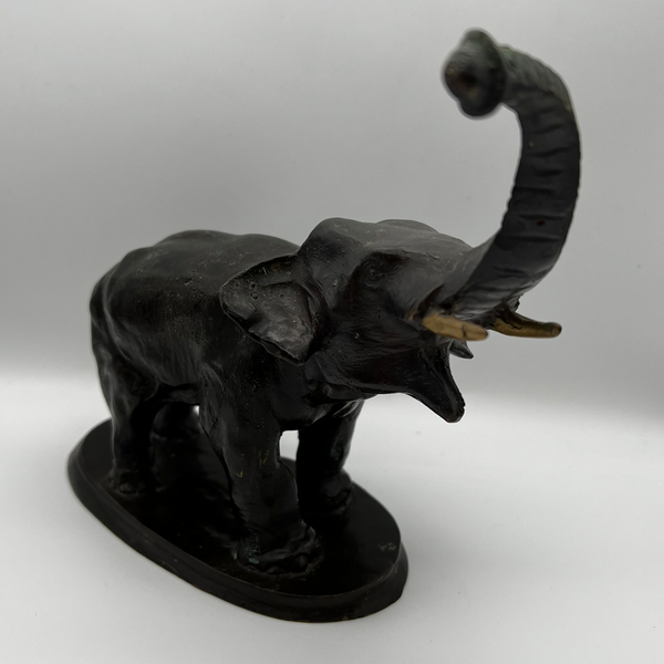 Antique Old Vintage Bronze Elephant Sculpture Elite HNW High End