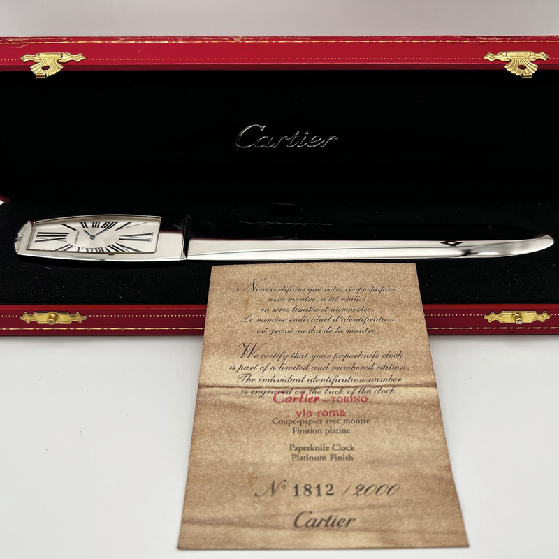Cartier Letter Opener & Clock, Limited Edition
