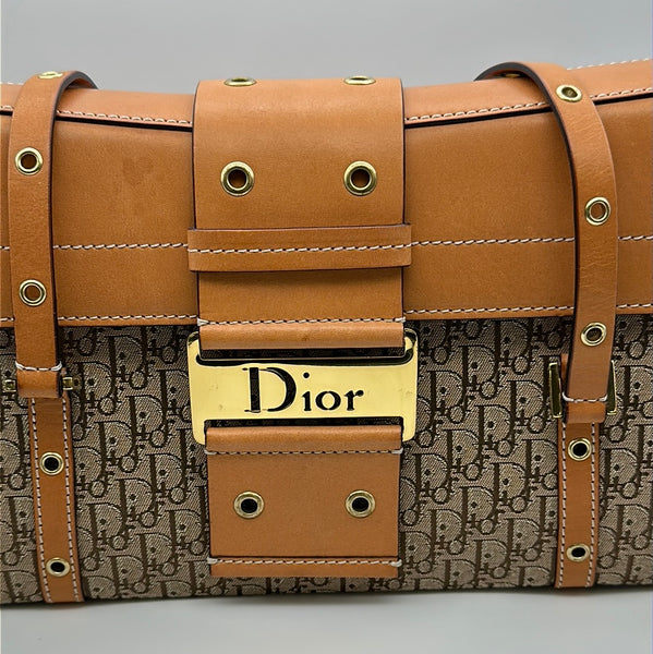 Dior columbus denim & brown shoulder bag– KOSHARCHIVE