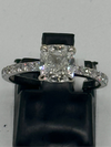 18ct White Gold Cushion Shape Diamond Ring GIA Certificated
