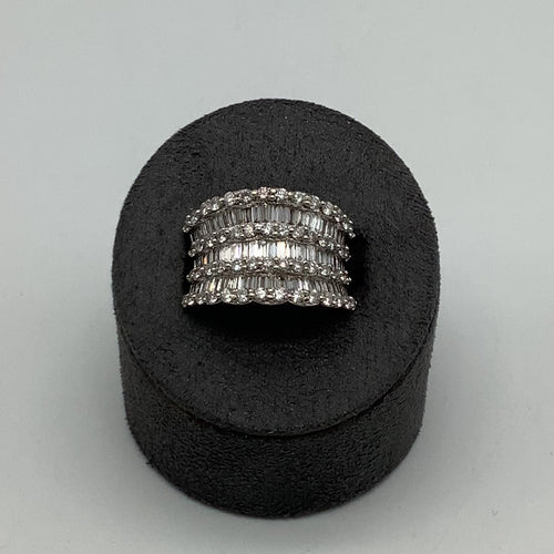 Diamond Dress Ring Baguette And Brilliant Cut Diamonds