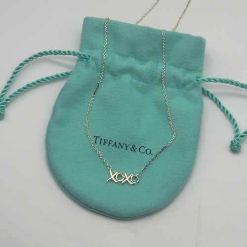 Tiffany & Co. Paloma Picasso Graffiti XOXO Pendant Silver Necklace
