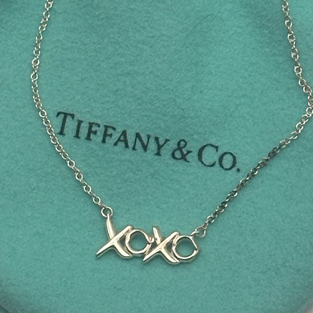 Tiffany & Co. Paloma Picasso Graffiti XOXO Pendant Silver Necklace