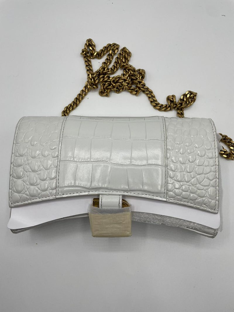 Balenciaga Hourglass Wallet Crocodile Leather