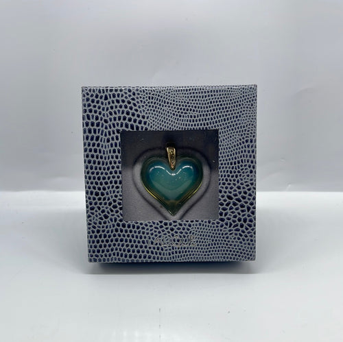 Lalique Green Heart Pendant