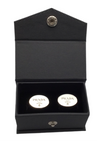 Prada silver oval cufflinks