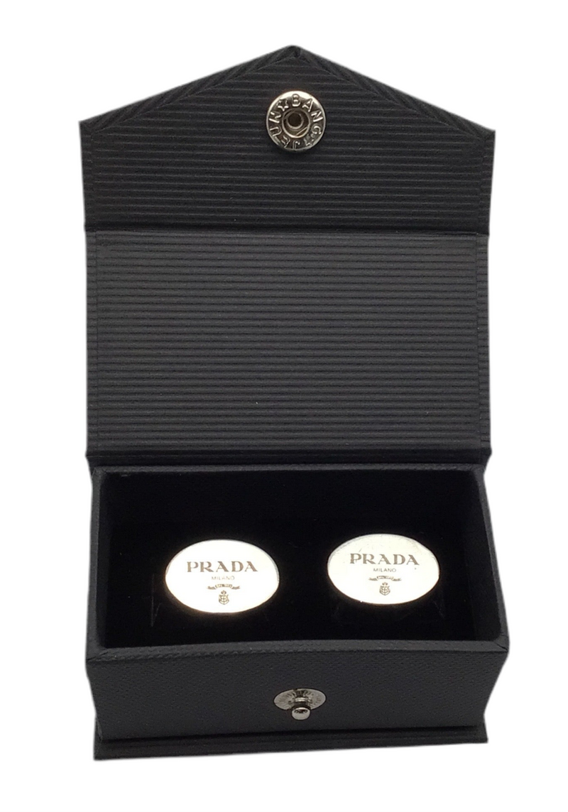 Prada silver oval cufflinks – Elite HNW - High End Watches