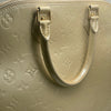 Louis Vuitton Alma Patent Leather Cream Bag With Charm