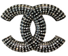 Chanel Resin and Crystal Double C Brooch