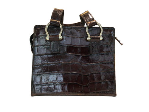 Vintage Croc  "Roger Saul”  Mulberry Bag
