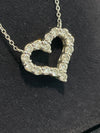 Tiffany & Co Platinum and Diamond Heart Necklace and Pendant