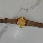 Gold Round Gucci Watch