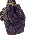Christian Dior Large Lady Dior Bag in Purple Cannage Quilted Patent Leather