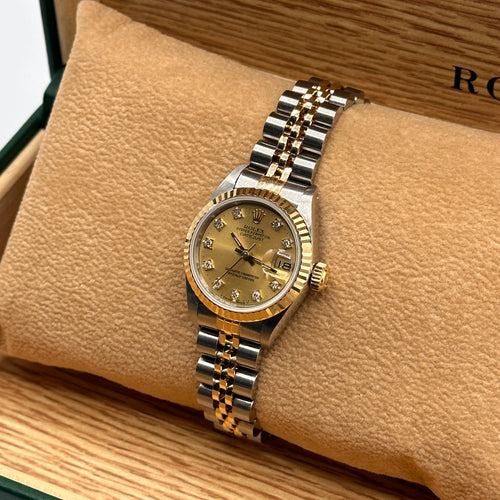 Rolex 26mm Oyster Perpetual Stainless Steel And Yellow Gold