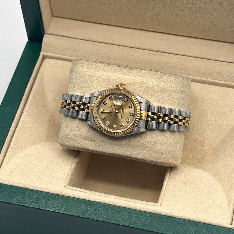 Rolex 26mm Oyster Perpetual Stainless Steel And Yellow Gold