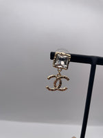 Chanel Stud with Interlocking C Logo Drop Earring