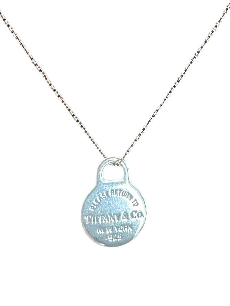 Tiffany & Co. Return to Tiffany Round Tag Silver Necklace Tiffany & Co. Return to Tiffany Round Tag Silver Necklace