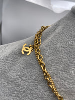 Chanel Double Chain Necklace with Interlocking C Logo Pendant