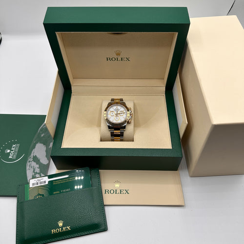 Rolex Stainless Steel and Yellow Gold Daytona Full Set Authenticity Guarantee
