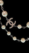Chanel Re-Worked Pearl And Silver Plated Long Necklace