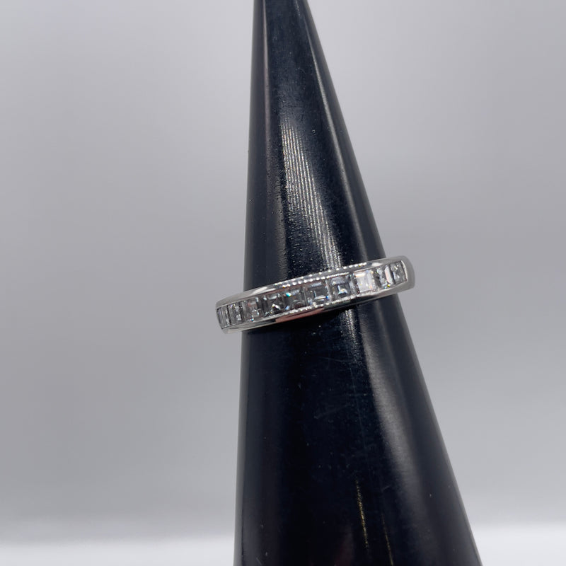 Tiffany & Co Platinum and Diamond Half Eternity Ring