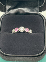 Tiffany Diamond and Pink Sapphire Ring