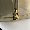 Louis Vuitton Alma Patent Leather Cream Bag With Charm