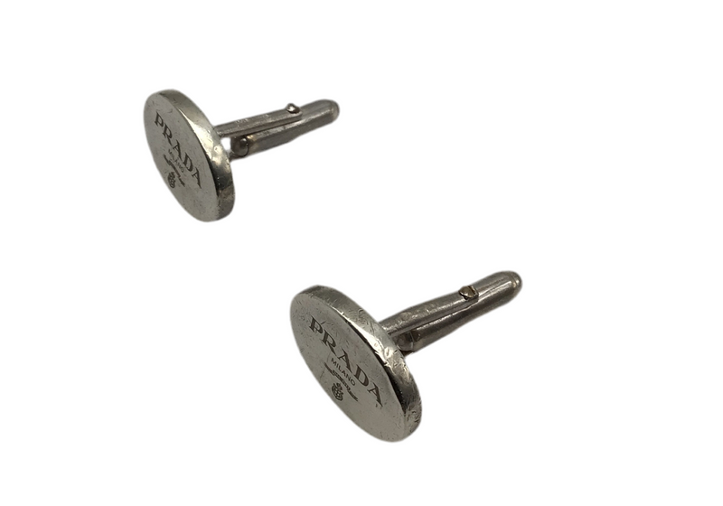 Prada silver oval cufflinks – Elite HNW - High End Watches
