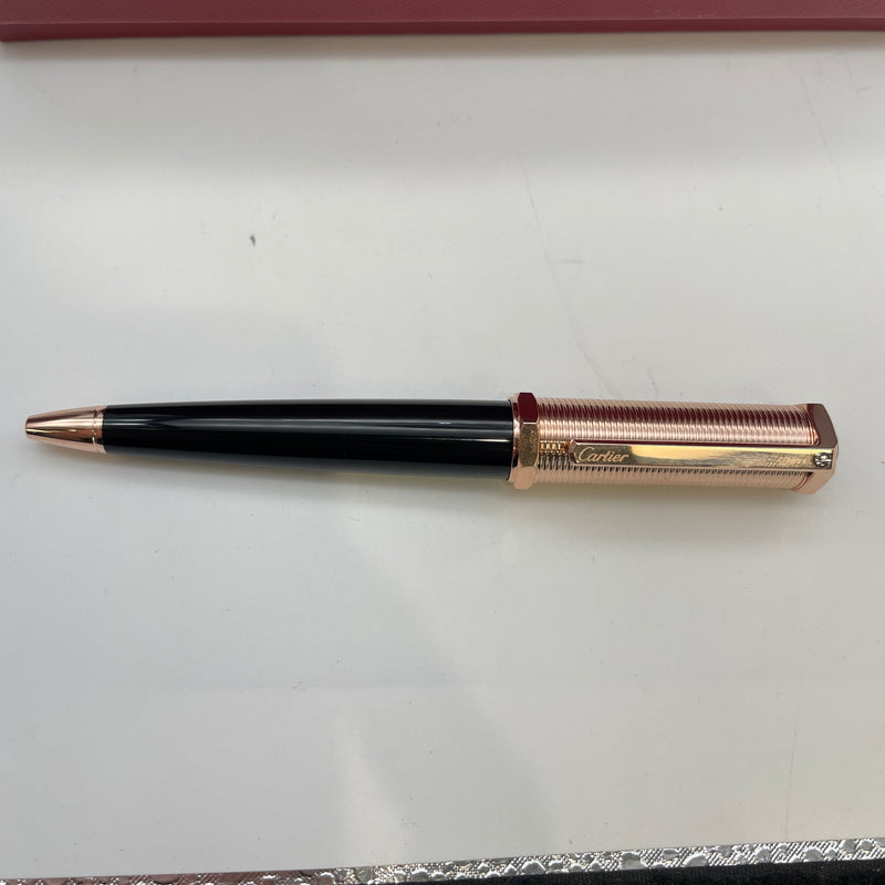 Santos Dumont de Cartier palladium-finished black composite ballpoint pen