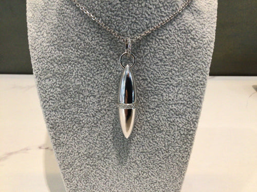 Boodles Velocity Design Diamond Pendant And Chain 18ct White Gold