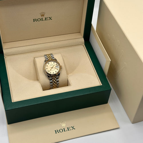 Rolex Ladies 31mm Datejust, Steel & Gold, Diamond Hour Markers