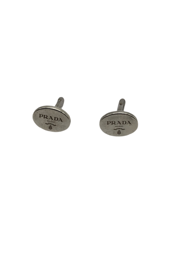 Prada silver oval cufflinks – Elite HNW - High End Watches