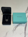 Tiffany & Co Platinum and Diamond Heart Necklace and Pendant