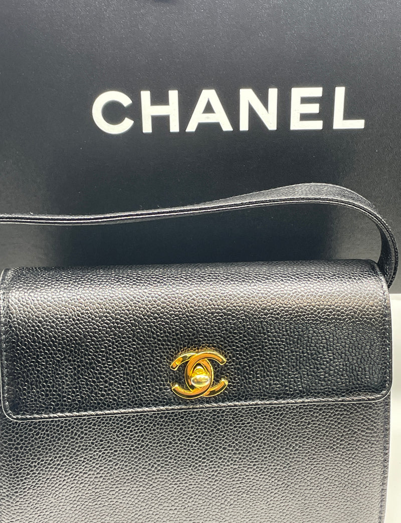 Chanel Vintage Black Mini Top Handle Bag