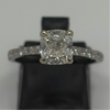 18ct White Gold Cushion Shape Diamond Ring GIA Certificated