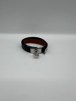 Hermes Black Leather Bracelet