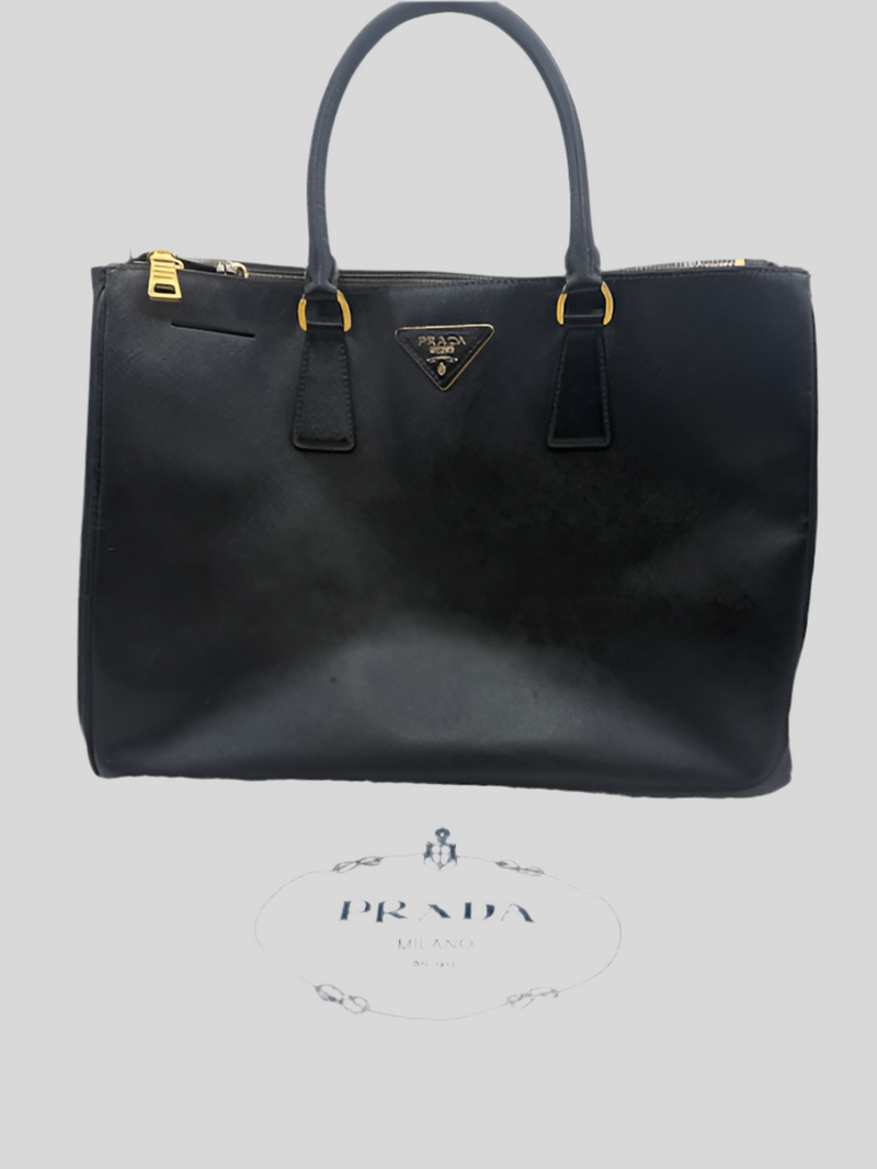 Prada Galleria Double Zip Black Tote – Elite HNW - High End