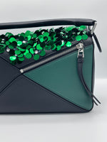 Loewe Green Sequin Handbag