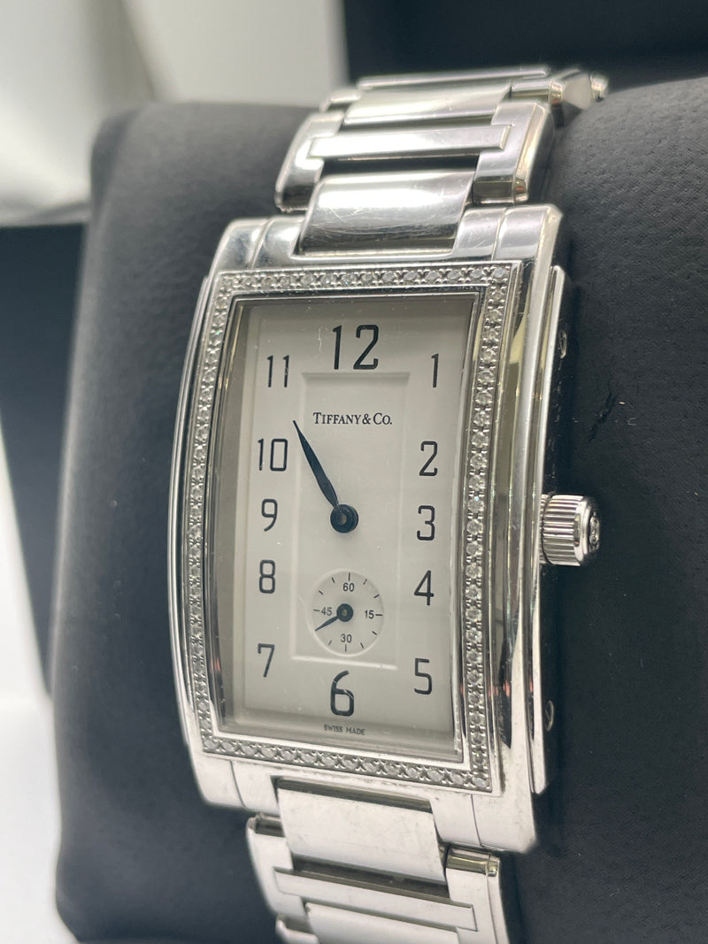 Tiffany & Co Grand Resonator Diamonds, White Dial, Steel Bracelet