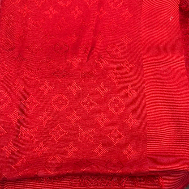 Red Louis Vuitton Scarf