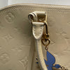 Louis Vuitton Alma Patent Leather Cream Bag With Charm