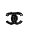 Chanel Resin and Crystal Double C Brooch