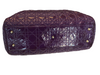 Christian Dior Large Lady Dior Bag in Purple Cannage Quilted Patent Leather