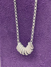 APM Monaco Sliding Rings Necklace - White Silver